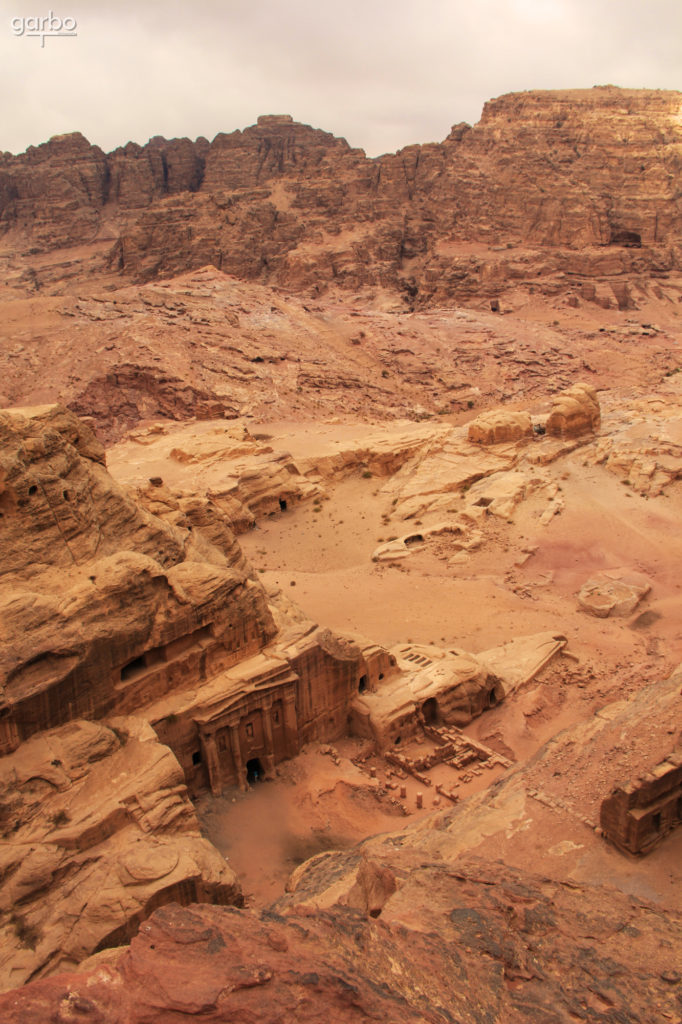 Looking down on the Roman Soldier Tomb, Petra