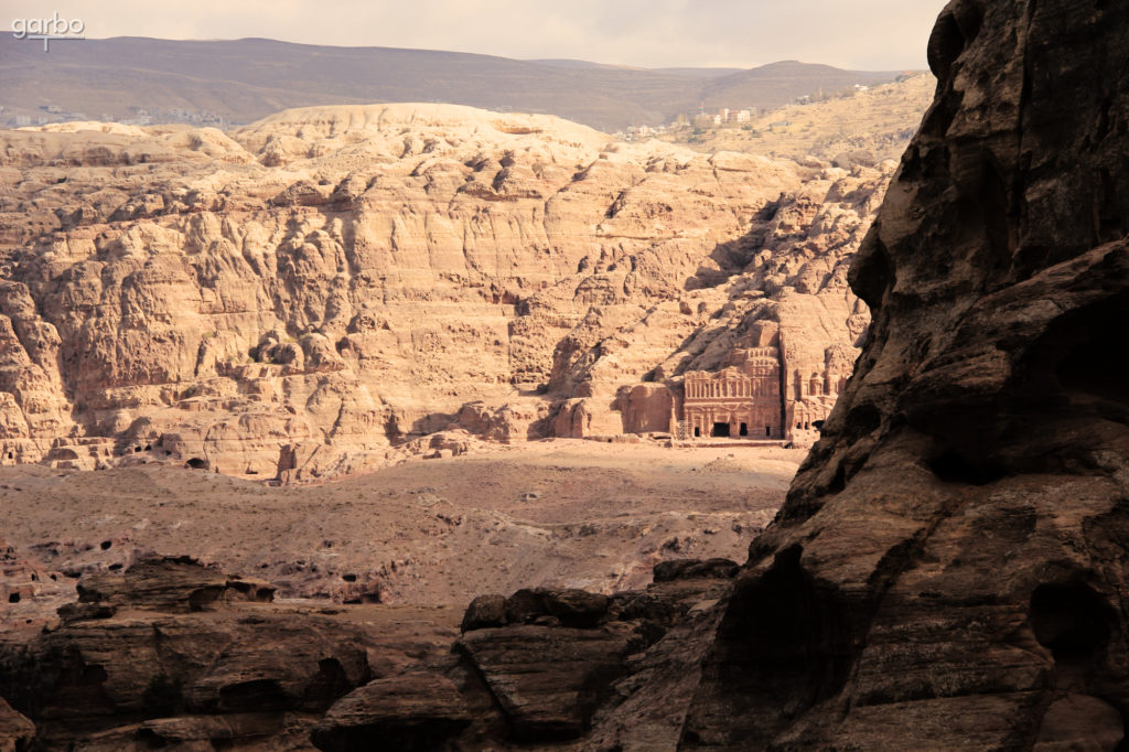 Looking across at the Royal Tombs, Petra