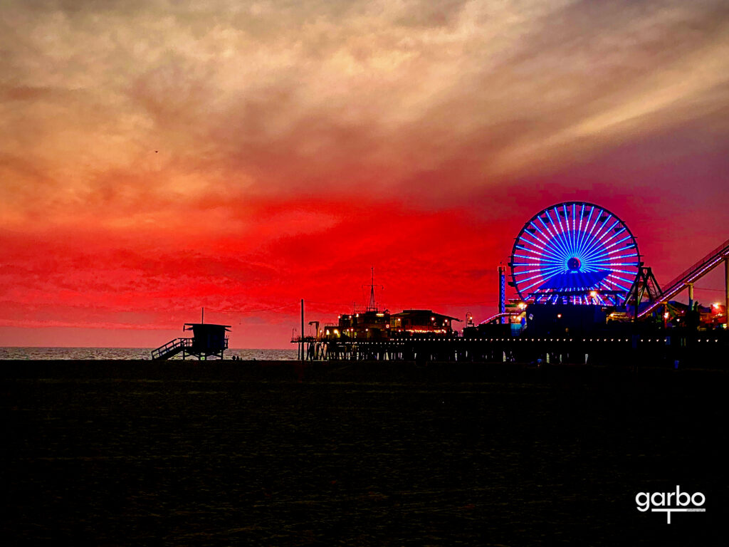 Sunset, Santa Monica Pier